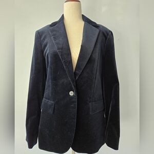 NWT Baltic Blue Riding Stretch Velvet Blazer, s10